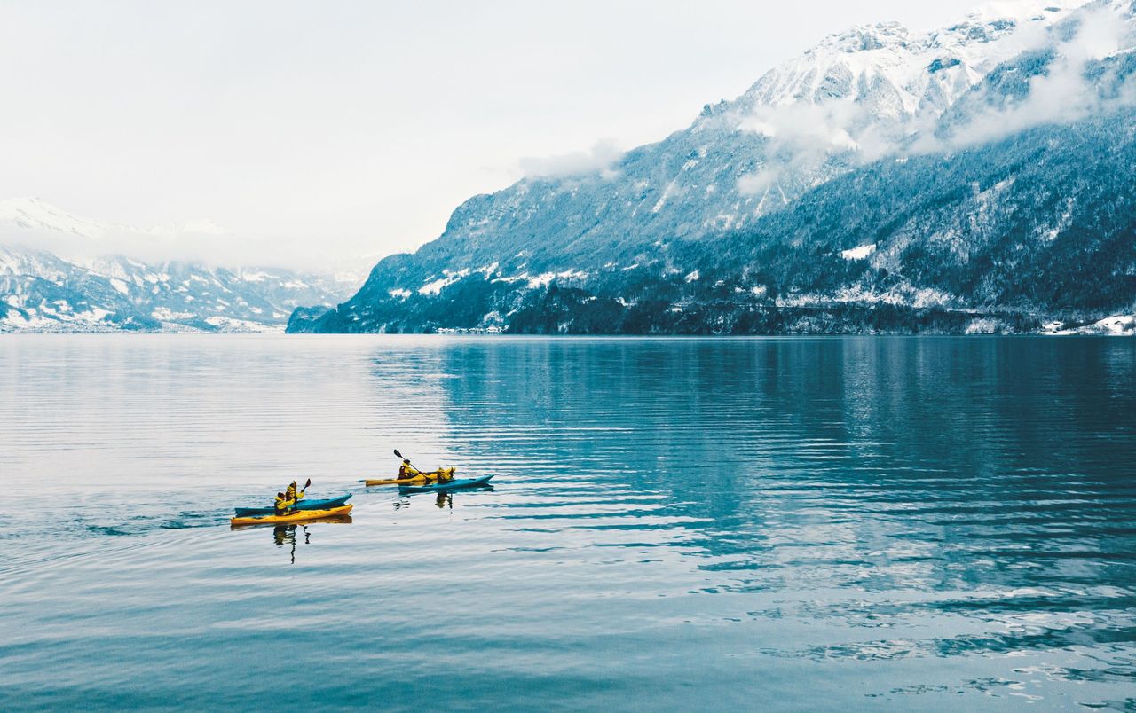 Kajak Tour im Winter auf dem Brienzersee