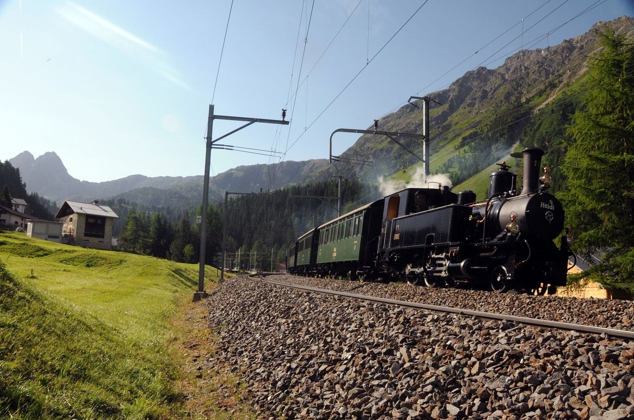 Engadiner Dampffahrt Rhätische Bahn ab Samedan