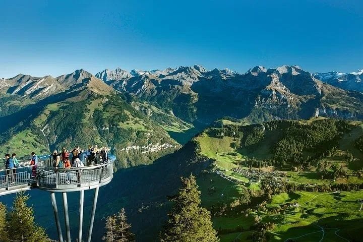 From Zurich: 3 mountains accessible by train, cable car, funicular, and boat