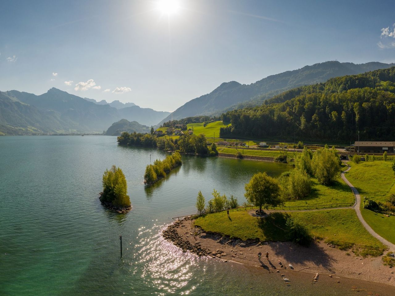 Pedalo Picknick auf dem Walensee 