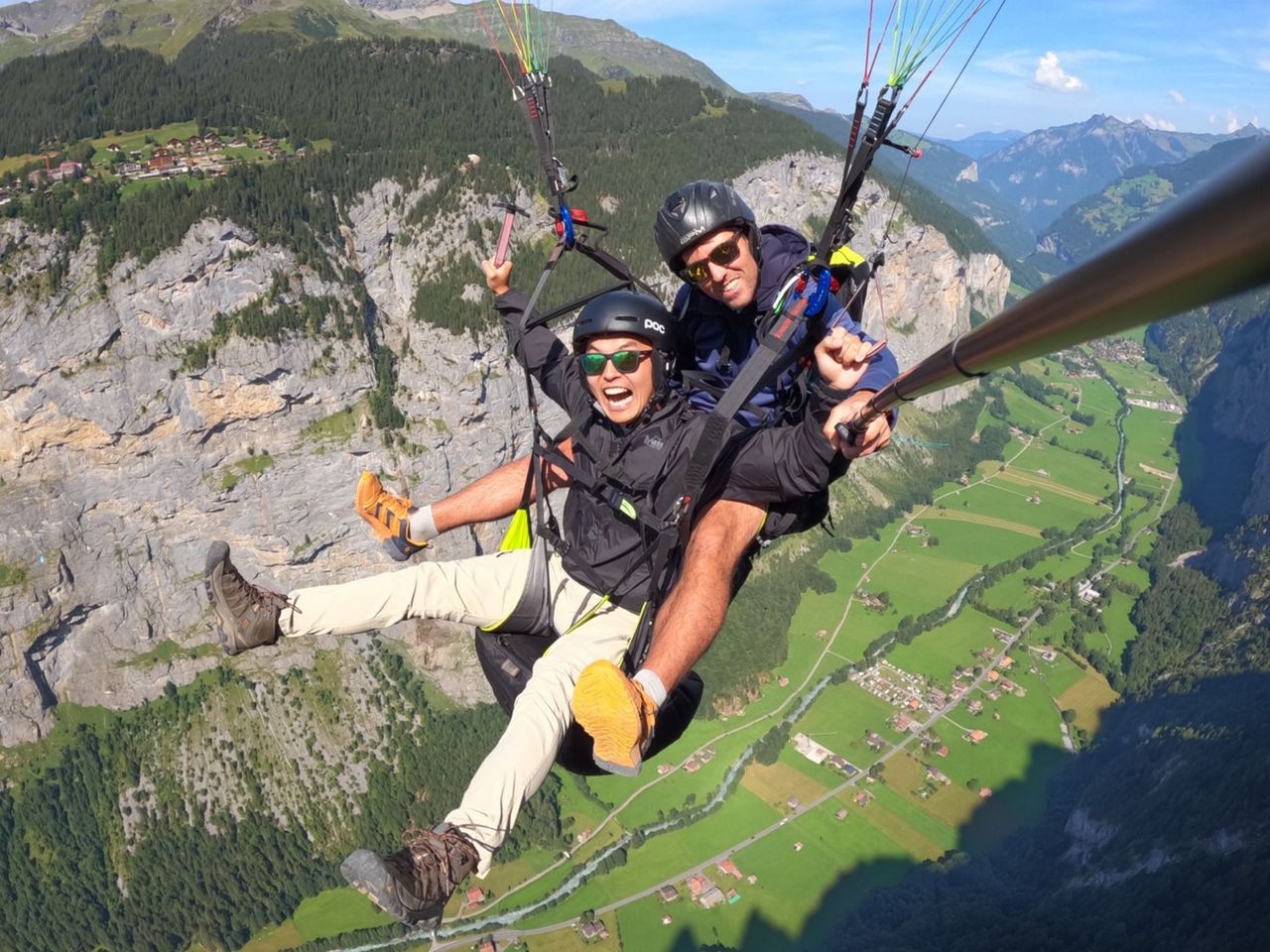 Lauterbrunnental Gleitschirmfliegen ab Mürren