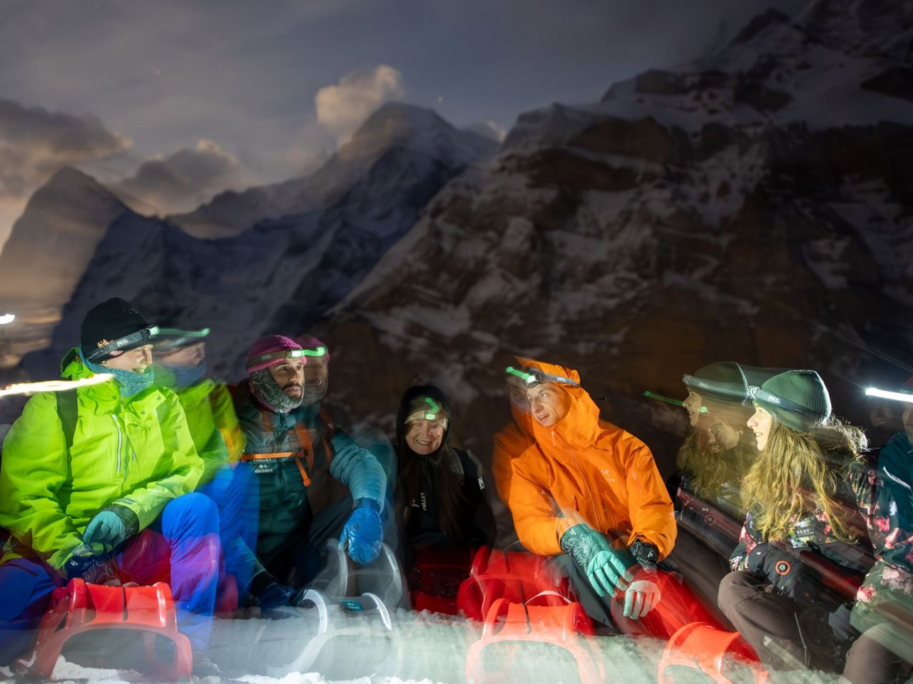 Nachtschlitteln ab Interlaken geführte Tour 