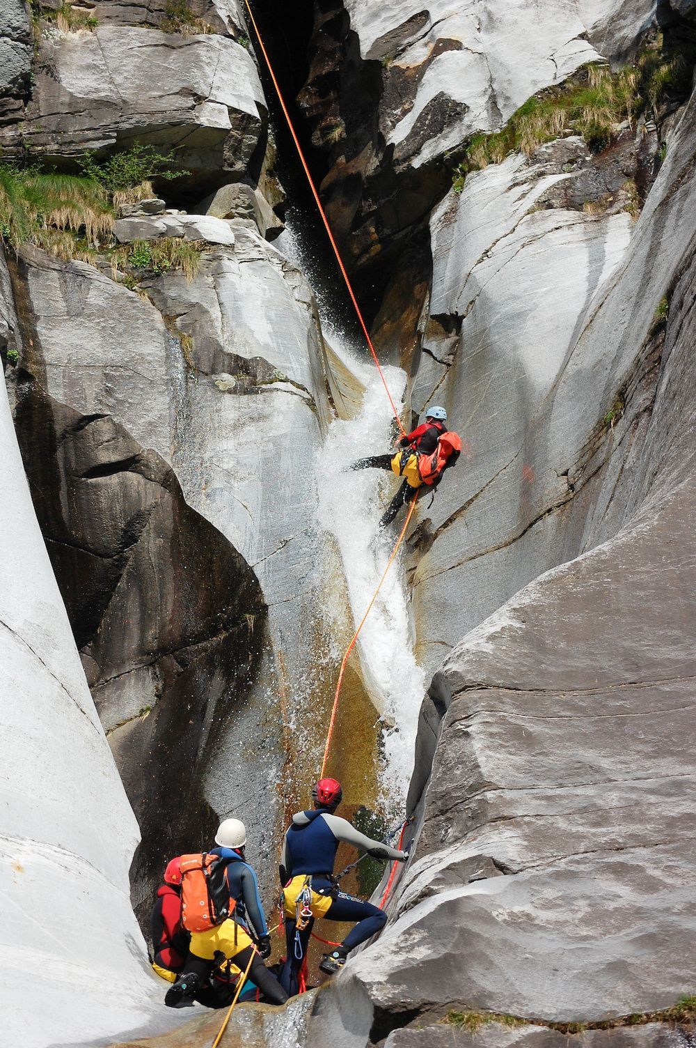 Canyoning in der Tête-Noire Schlucht nahe Chamonix