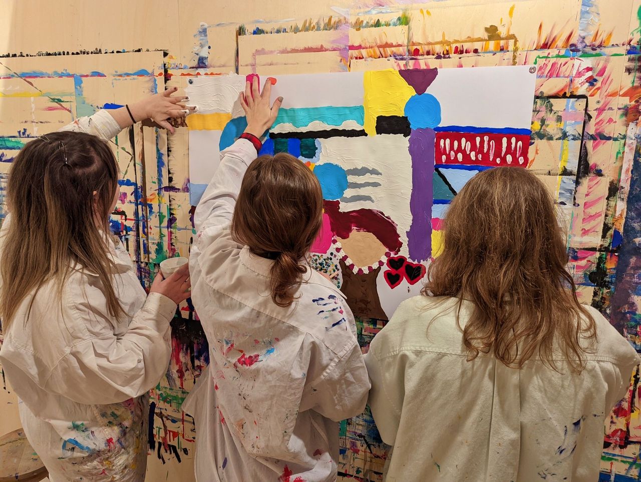 Creative team painting event in Dörfli (Zurich)