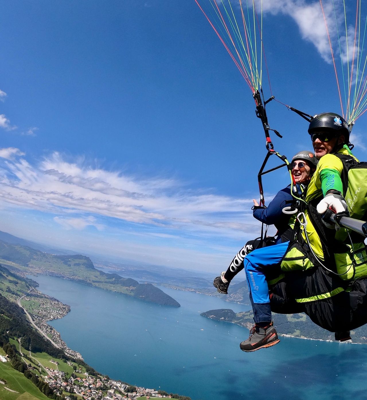 Luzern Gleitschirmfliegen Thermikflug