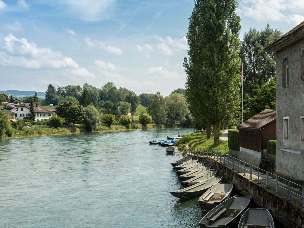 Schlauchboot Halbtagestour Reuss von Mellingen bis Gebenstorf