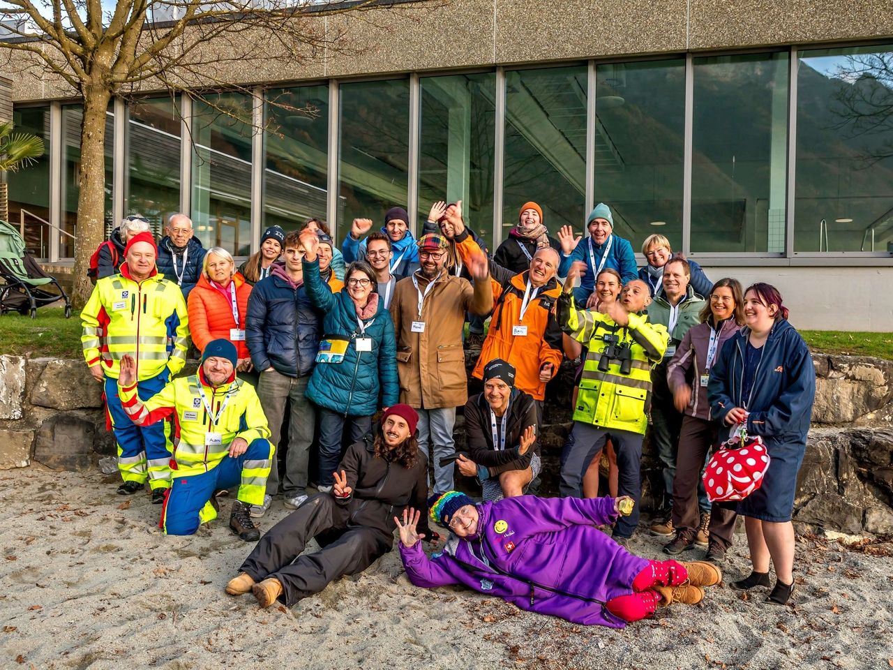 Eisbade-Event in einem künstlichen Eisbad für Gruppen