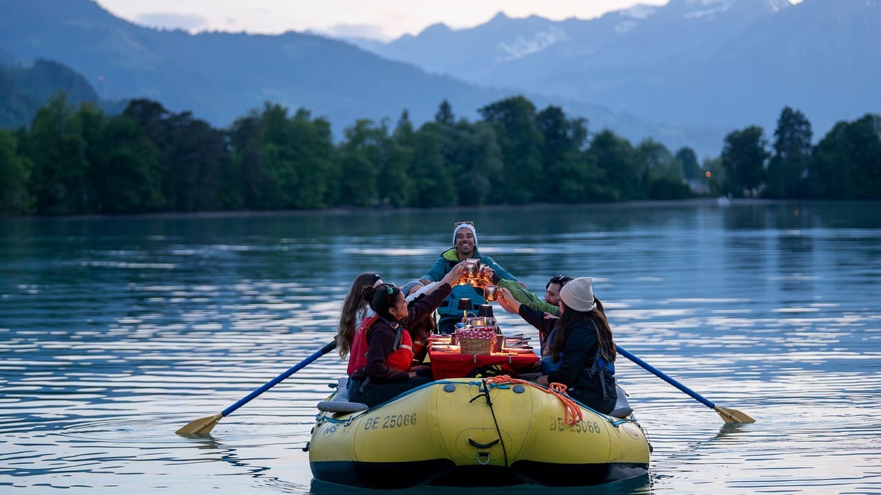 Käsefondue Float auf Aare und Brienzersee