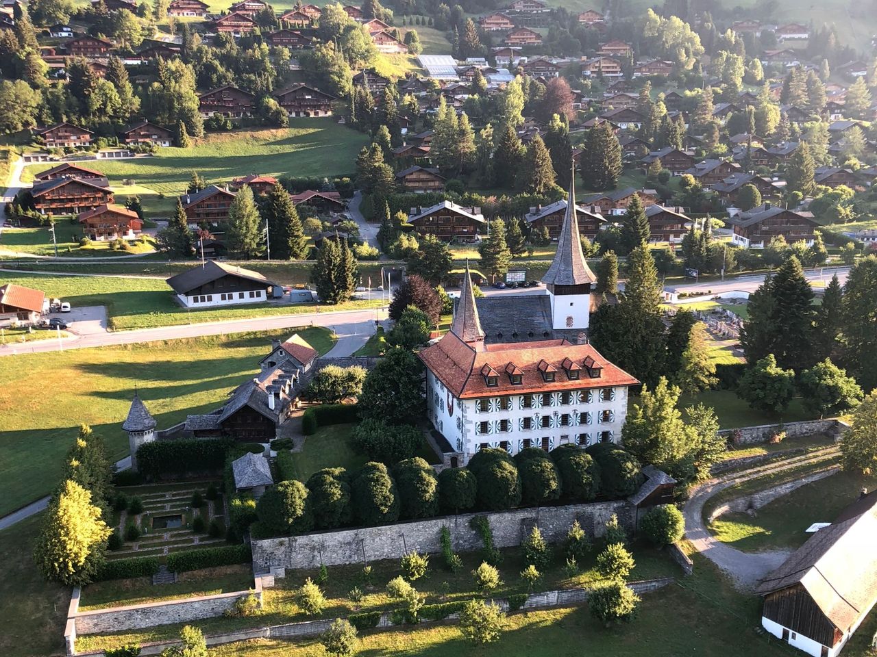 Ballon Flug Morgendämmerung ab Château-d'Oex
