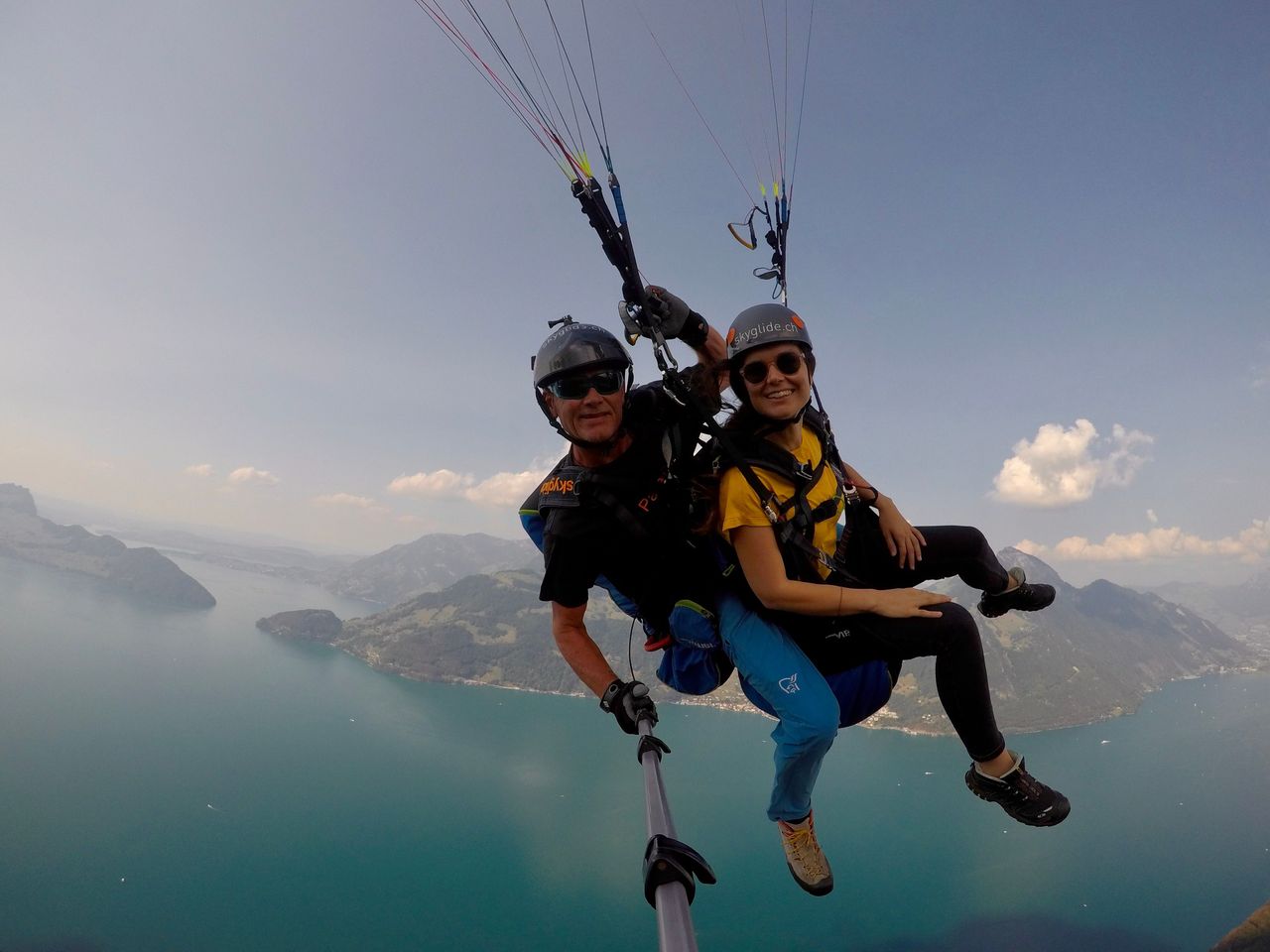 Luzern Gleitschirmfliegen Thermikflug
