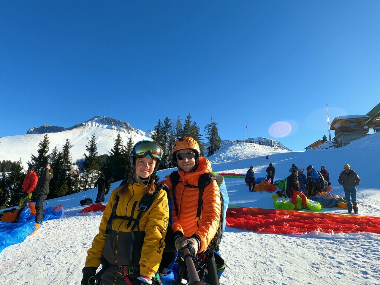 Gleitschirm Tandemflug am Schwarzsee