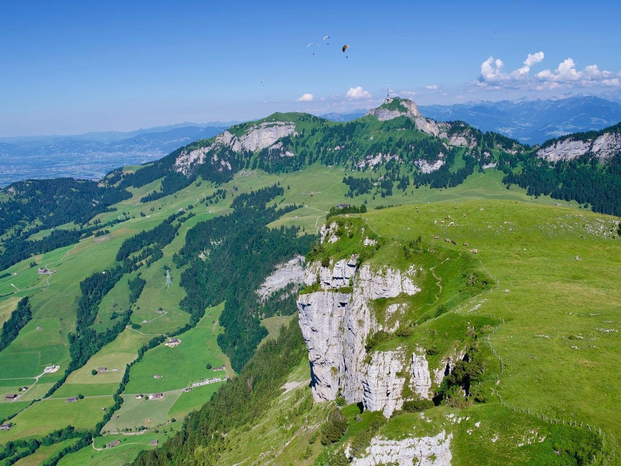 Thermikflug Gleitschirm 60 min im Alpstein