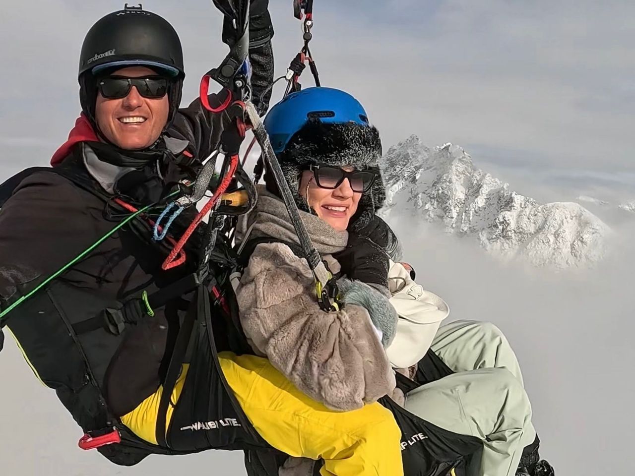 Gleitschirmfliegen im Winter ab St. Moritz