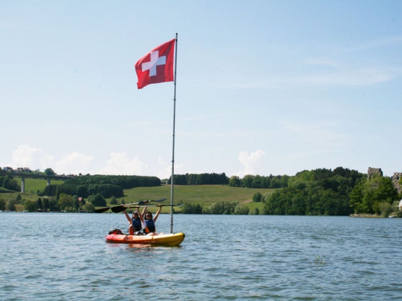 Kajakmiete auf dem Greyerzersee