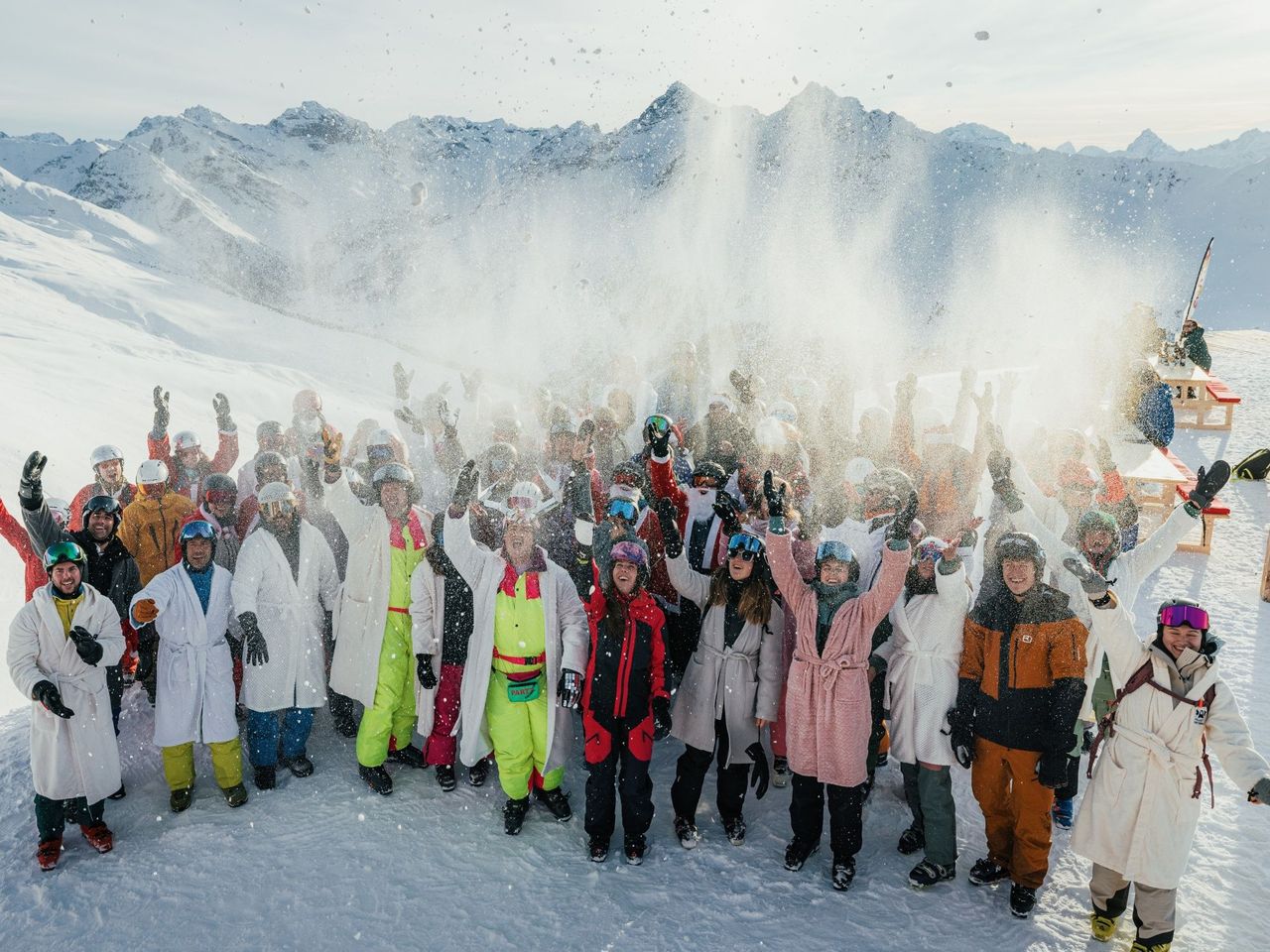 Podcast on the Ski Slope PaPlic Viewing at Flumserberg