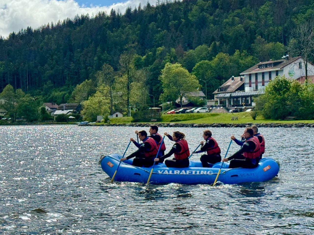 Teambuilding Rafting Tour auf dem Lac de Joux