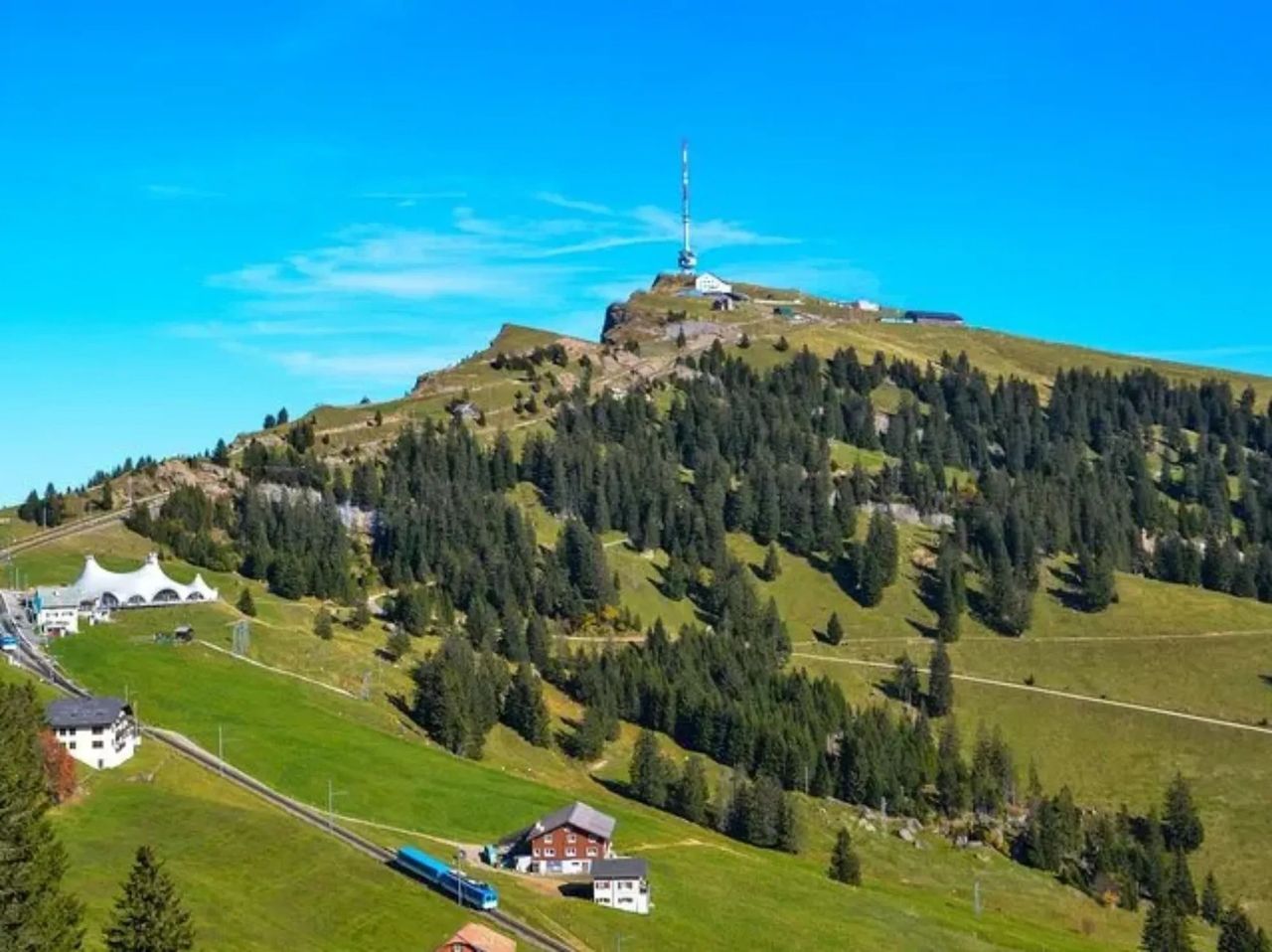 From Zurich: 3 mountains accessible by train, cable car, funicular, and boat