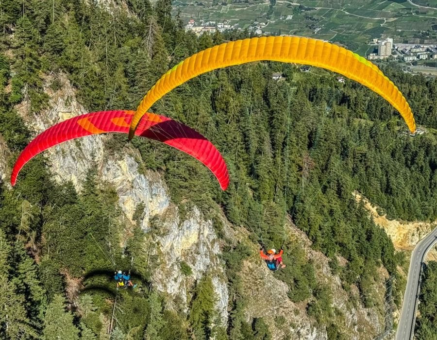 Magic Flug mit dem Gleitschirm in Vercorin