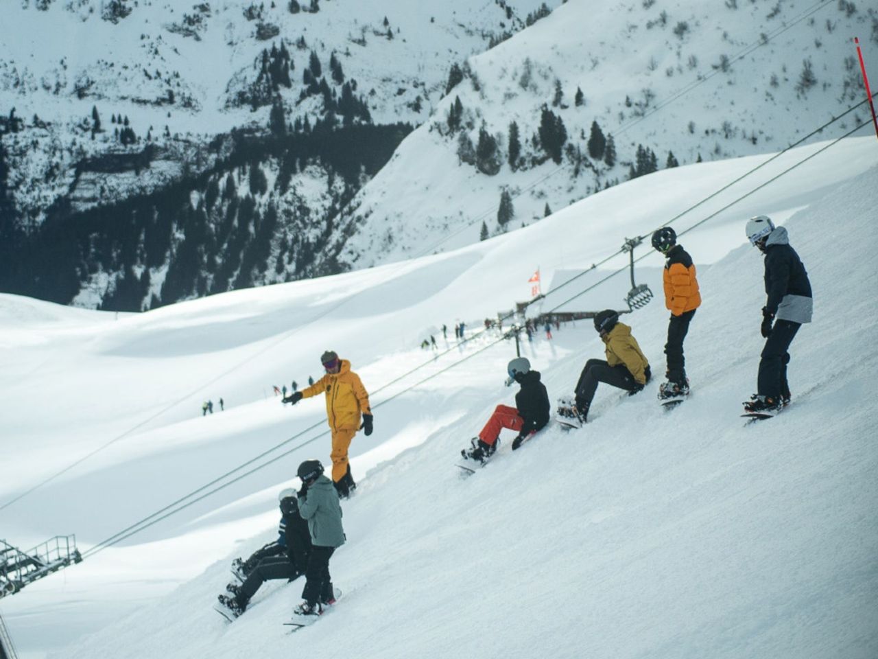 Snowboard Group Lessons for Kids in Champéry
