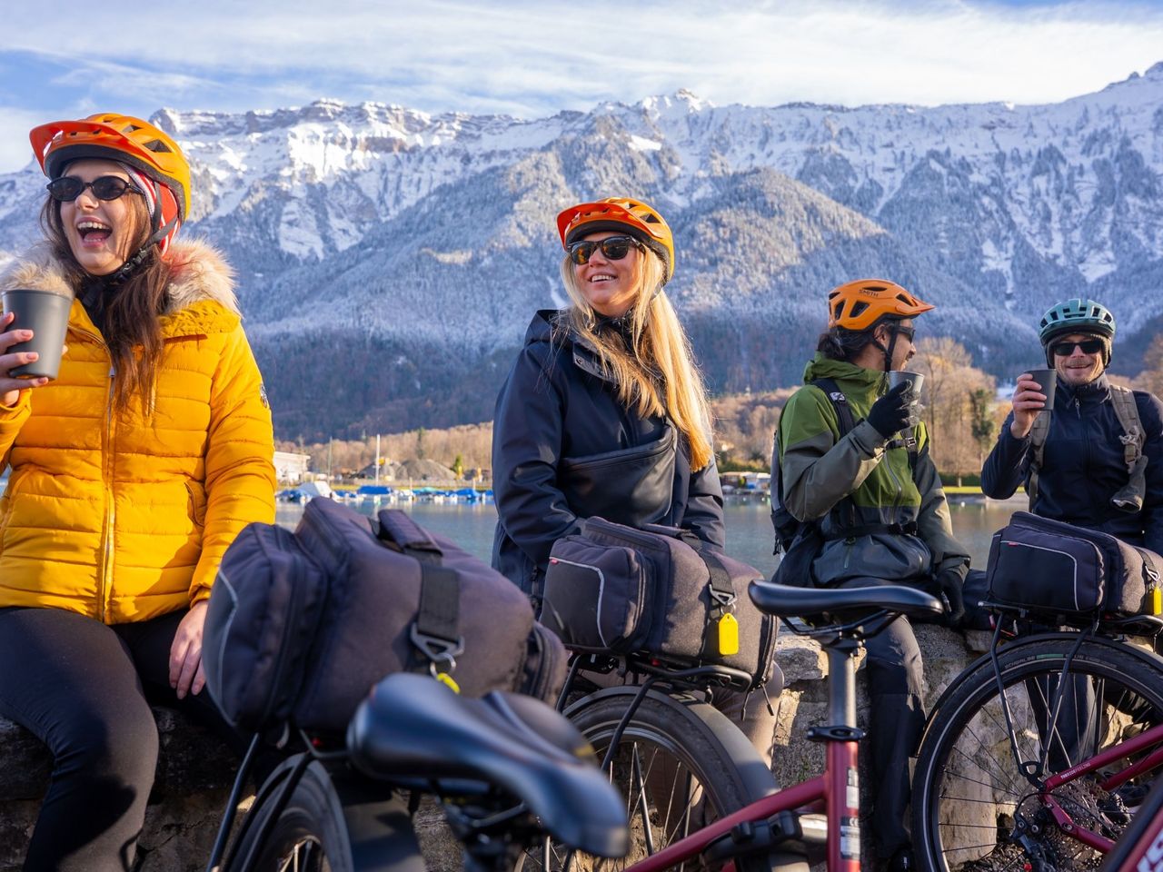 Scenic Winter E-Bike Tour durch die Region Interlaken