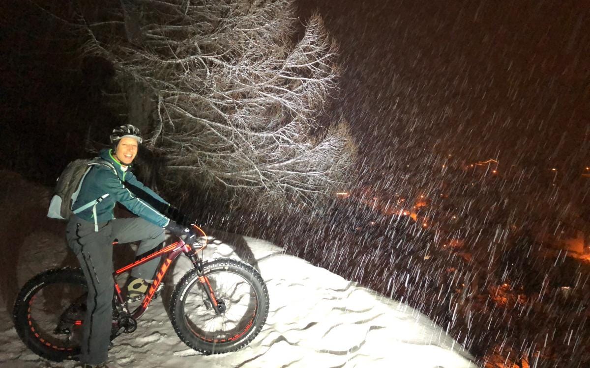 Fatbike night tour in Zermatt