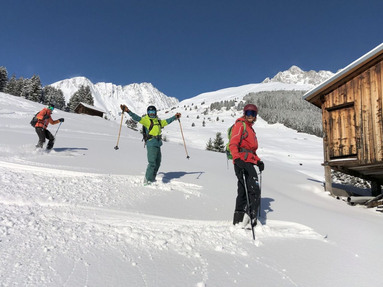 Freeride ski safari from Klosters to Andermatt