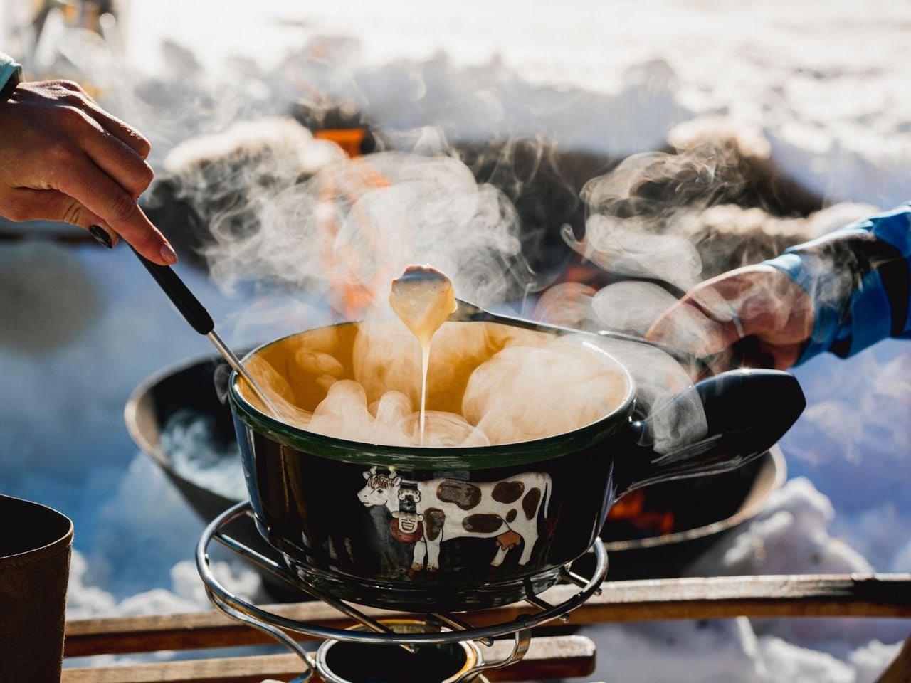 Biketour Winter mit Fondue ab St. Moritz