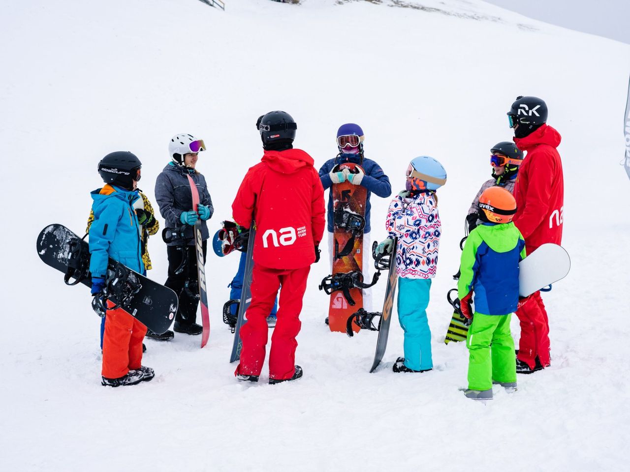 Snowboard group lessons for all ages in Veysonnaz