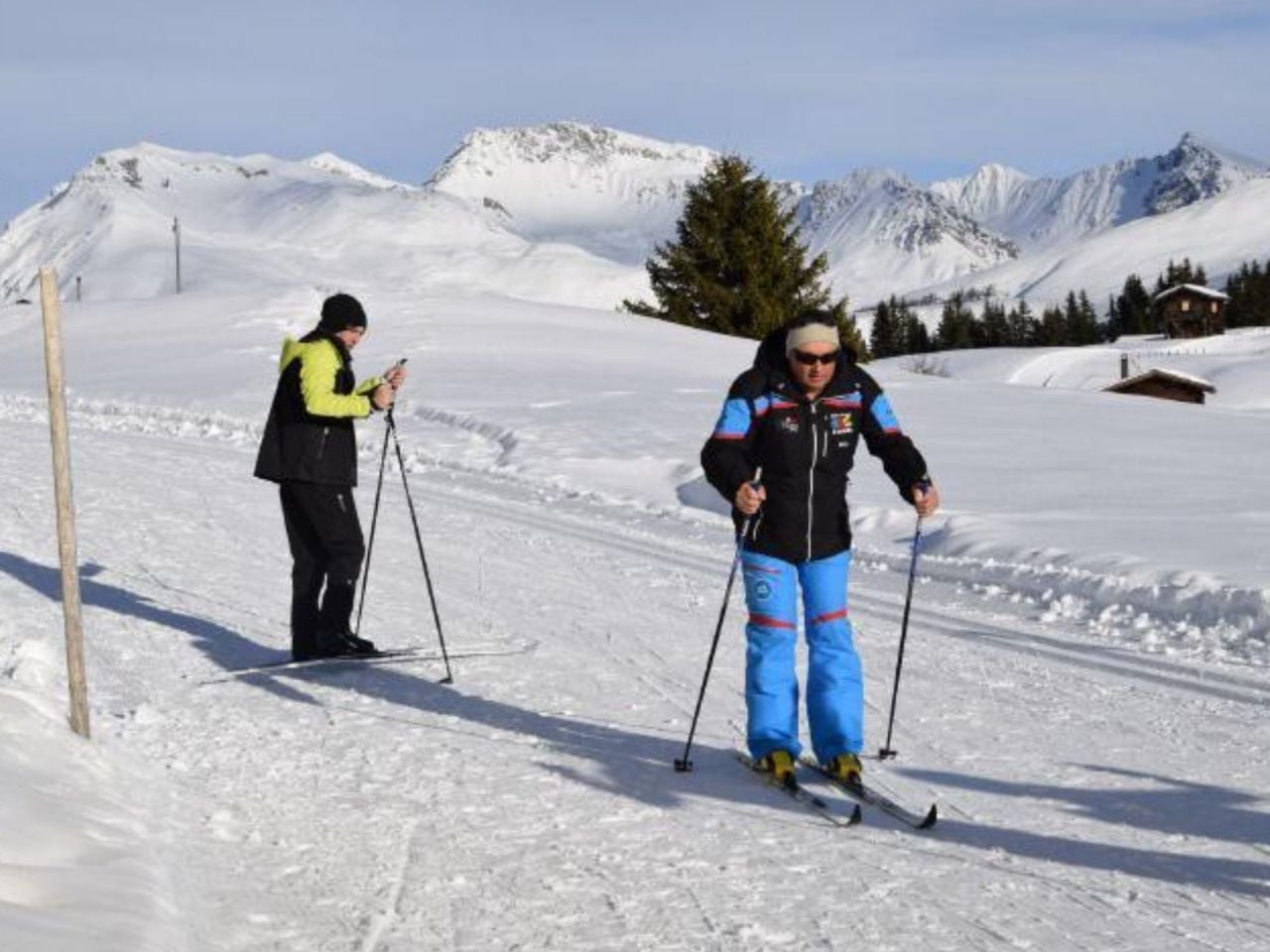Private cross-country skiing lessons for all levels in Arosa
