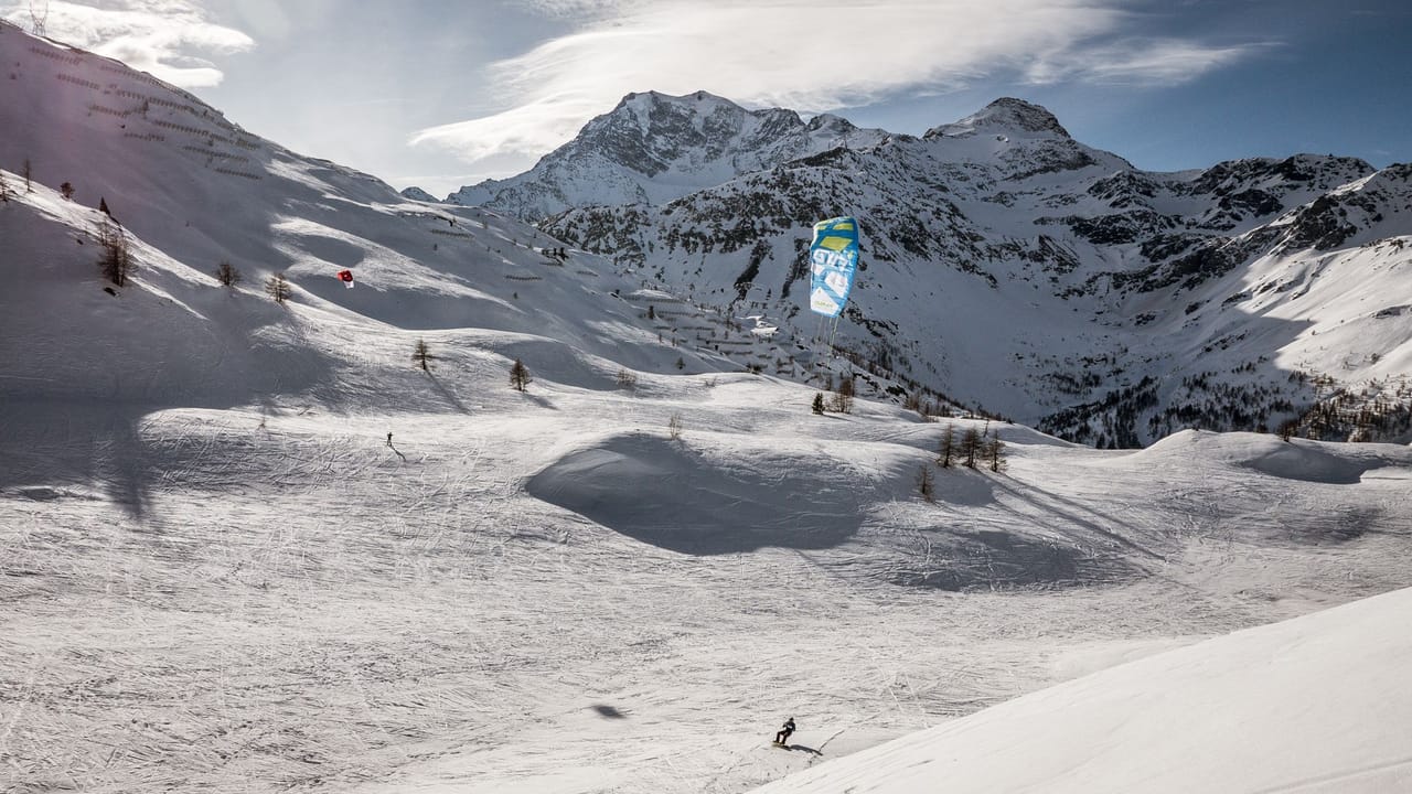 Snowkite Kurs Privat  Simplonpass