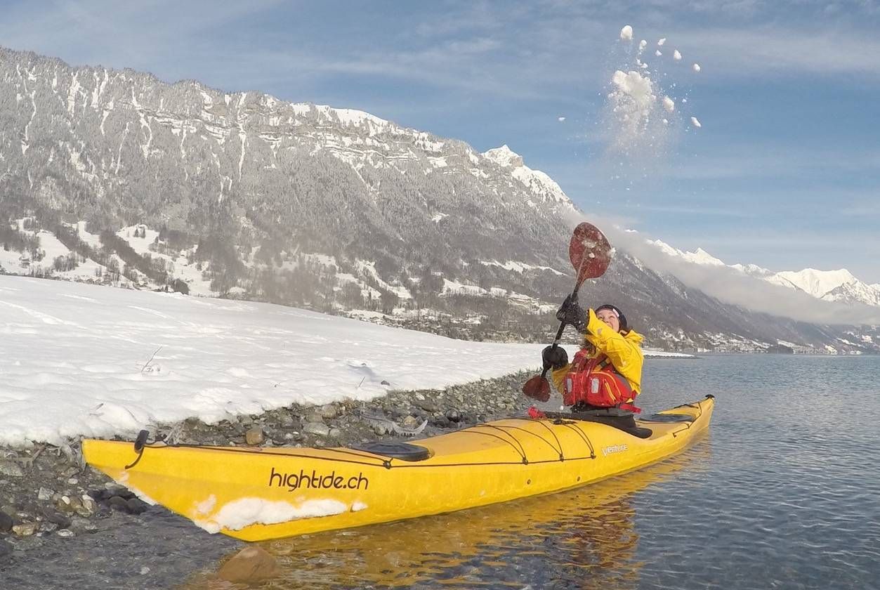 Kajak Tour im Winter auf dem Brienzersee