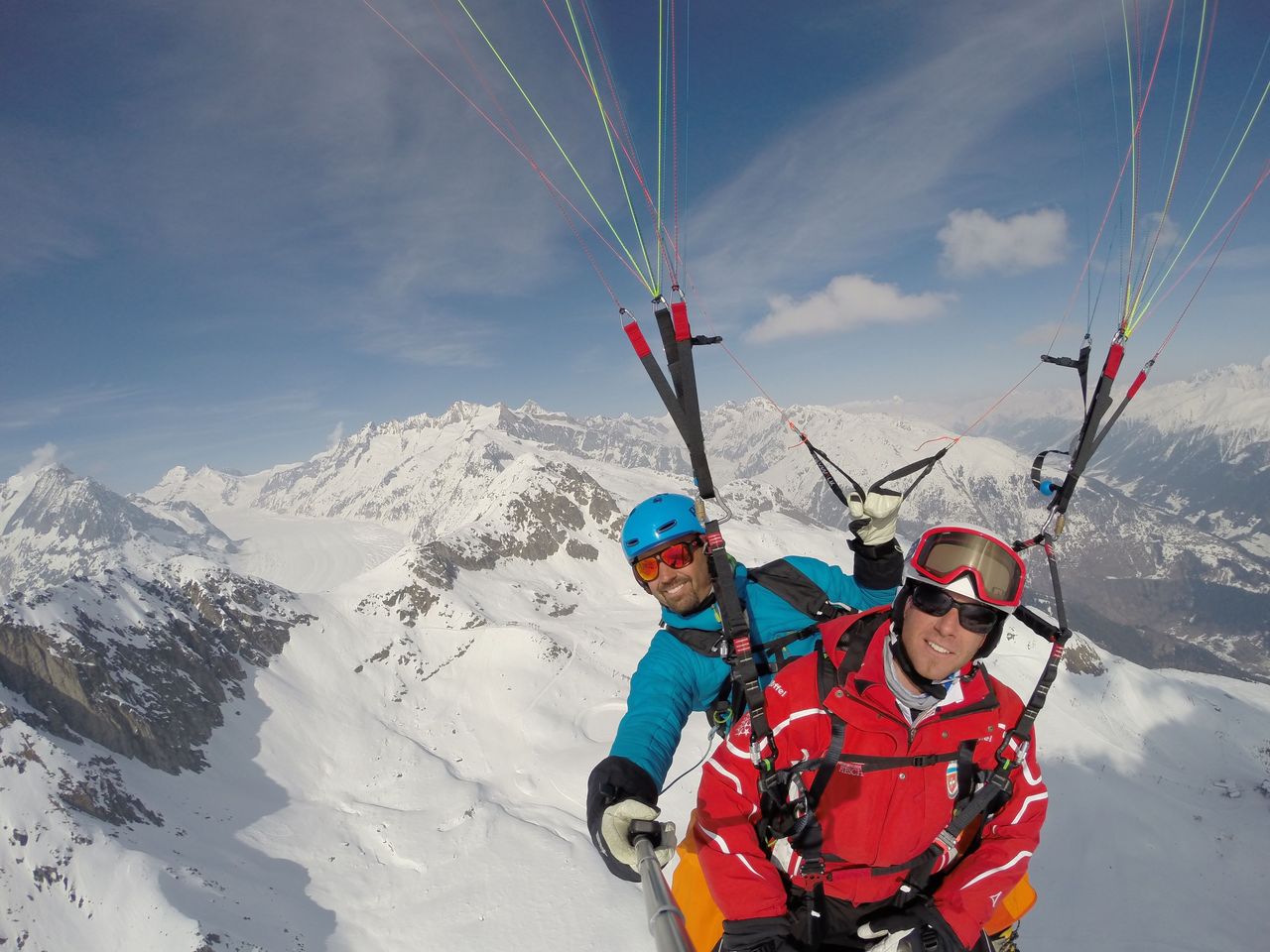 Rosswald Gleitschirmfliegen Tandem im Wallis