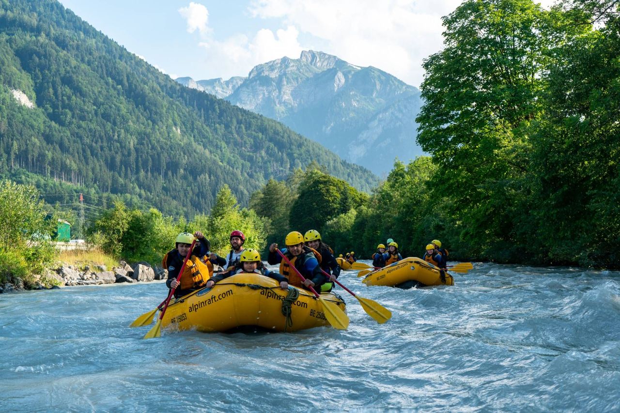 Lütschine Rafting für Familien ab Interlaken