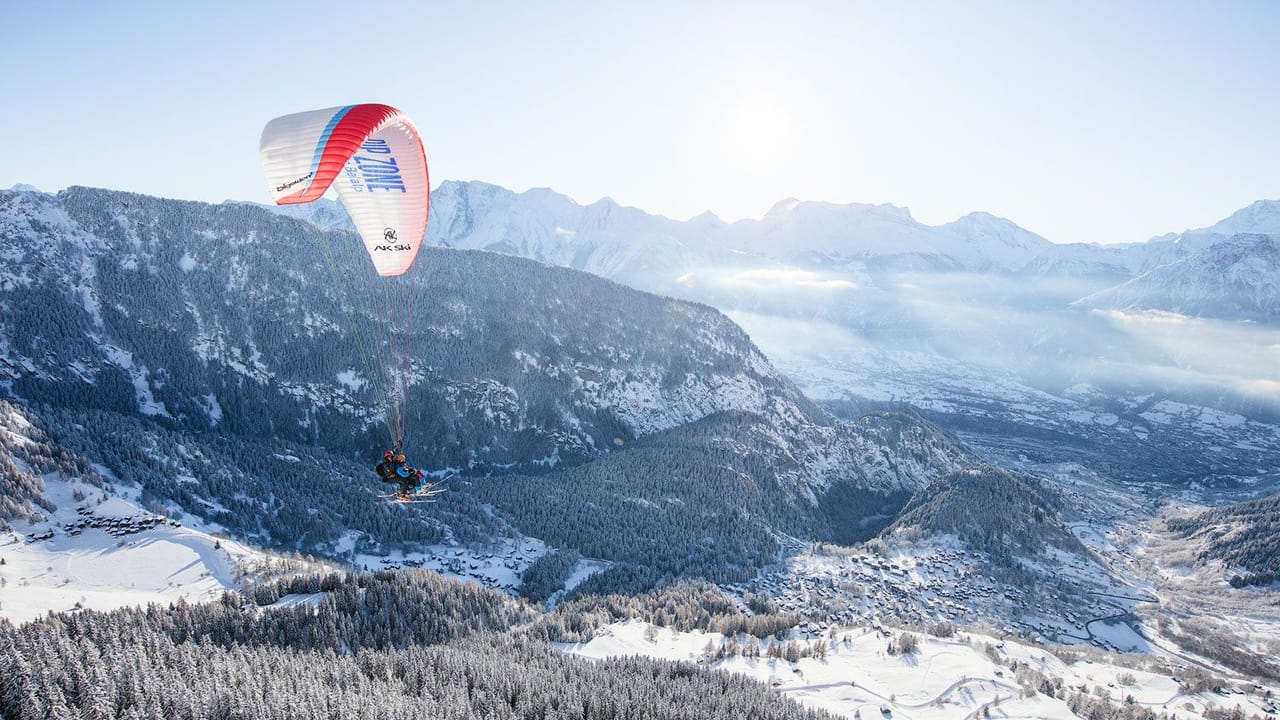 Riederalp Gleitschirmfliegen Tandem im Wallis