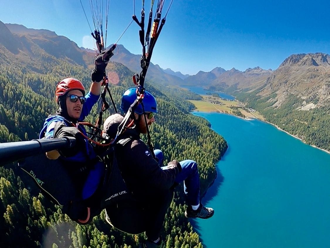 Engadin Gleitschirmfliegen mit tollen Extras