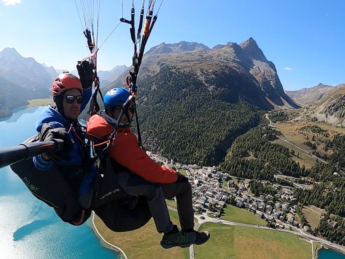 Engadin Gleitschirmfliegen mit tollen Extras