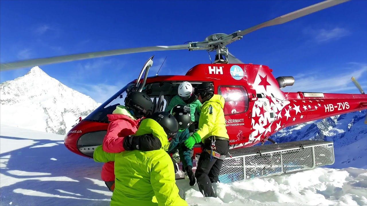 Alphubeljoch Heliboard from Zermatt