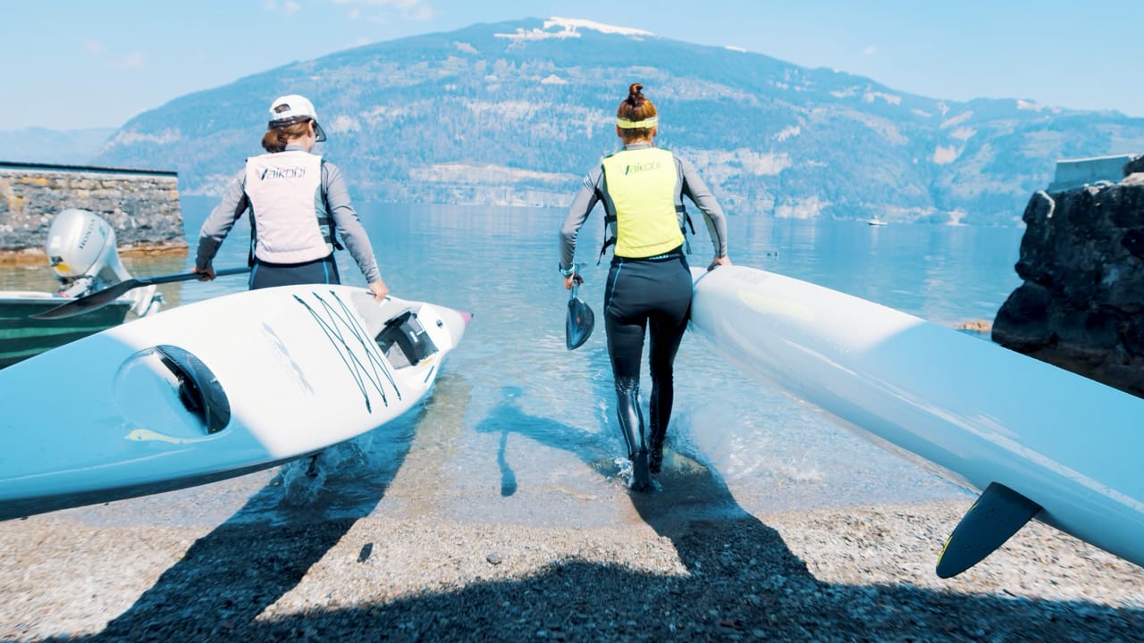 Surfski kayak rental in Gunten on Lake Thun