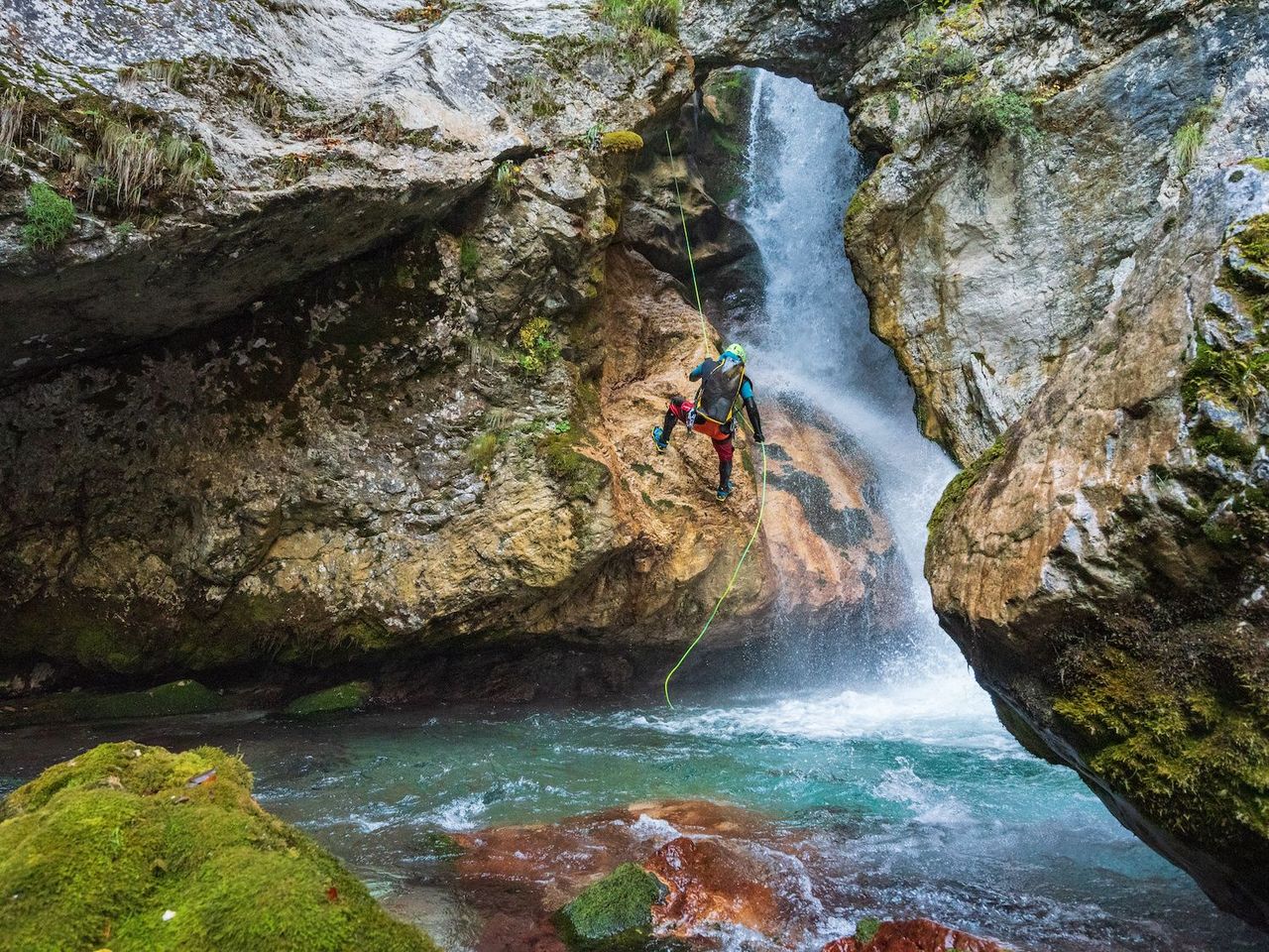 Canyoning in der Tête-Noire Schlucht nahe Chamonix