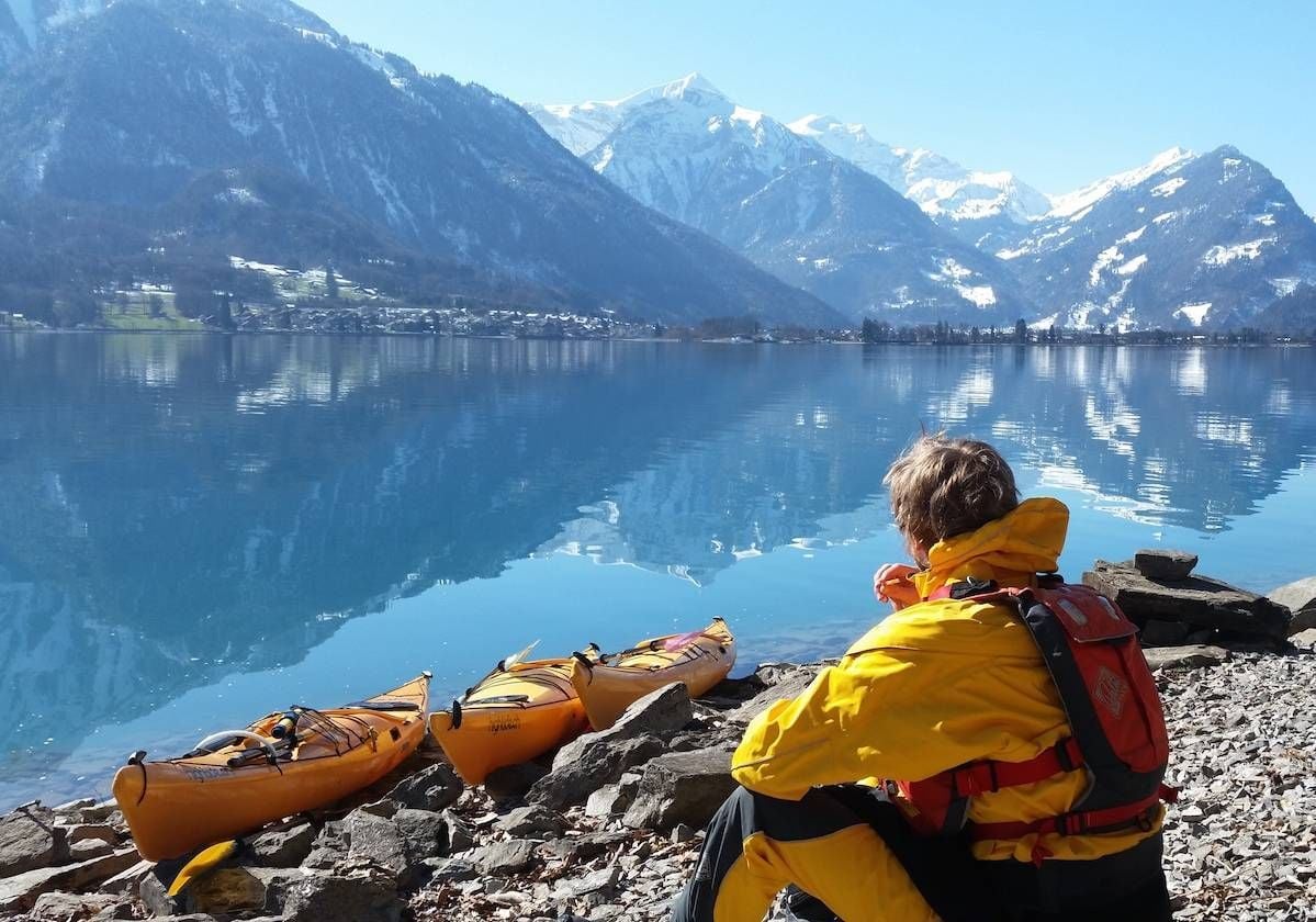Kajak Tour im Winter auf dem Brienzersee