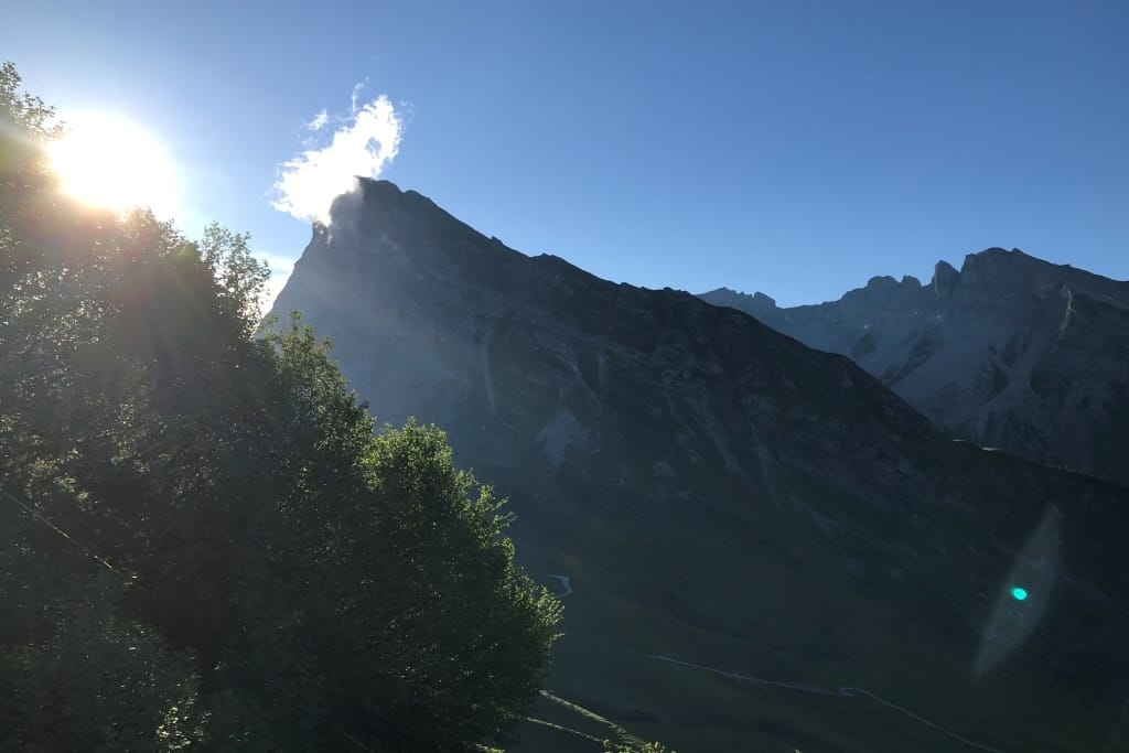 Hike into the evening light