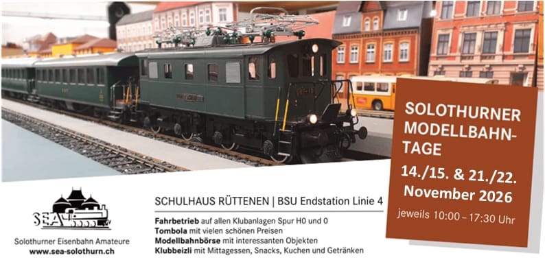 Modelleisenbahn Ausstellung in Rüttenen