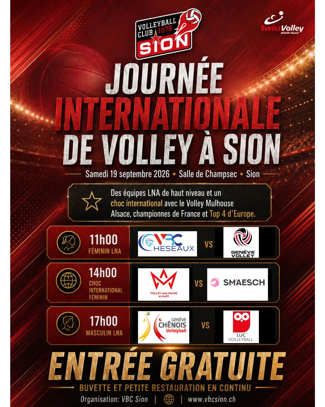 Journée Internationale de Volley à Sion