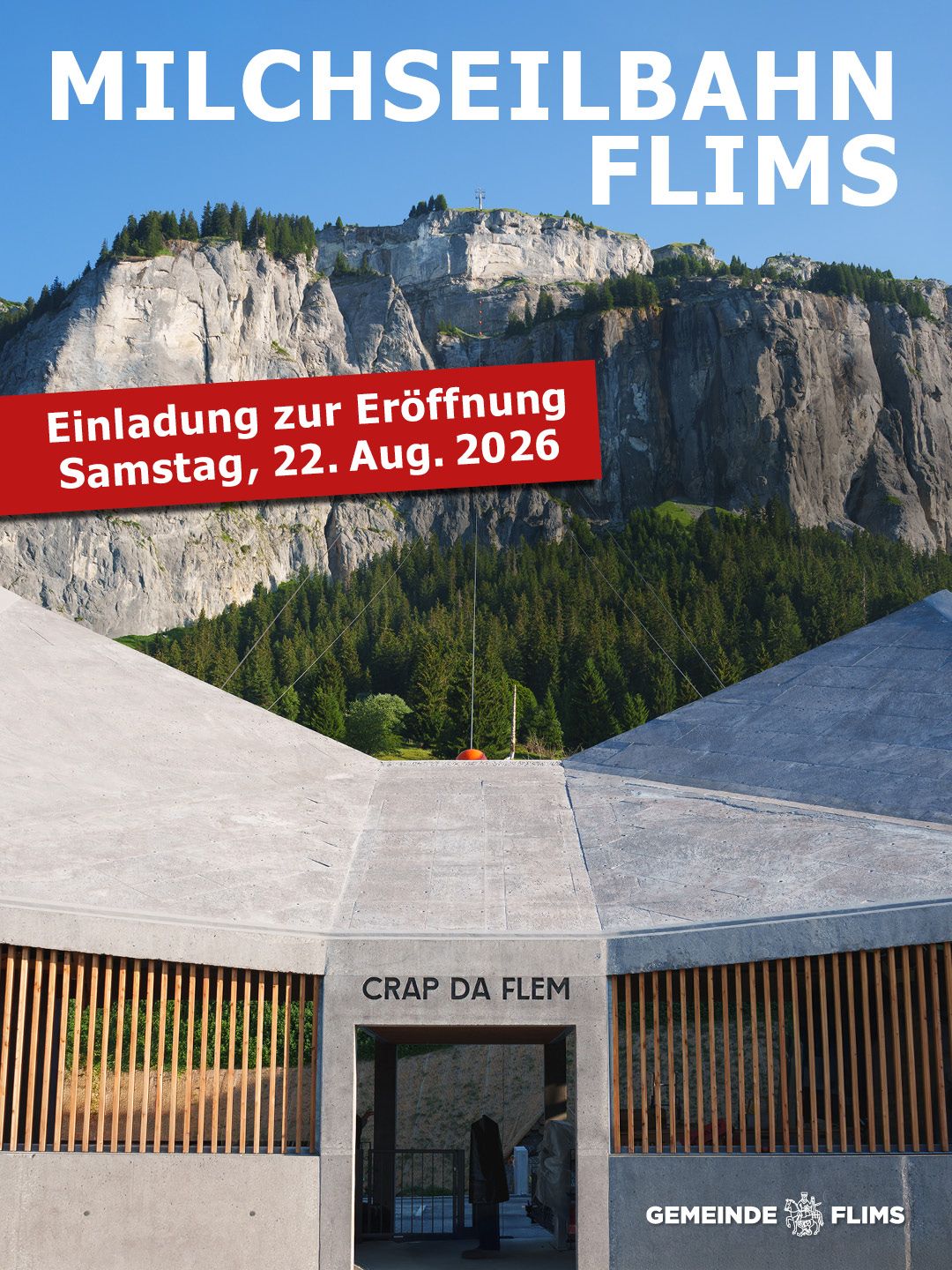 Eröffnung der neuen Milchseilbahn in Fidaz