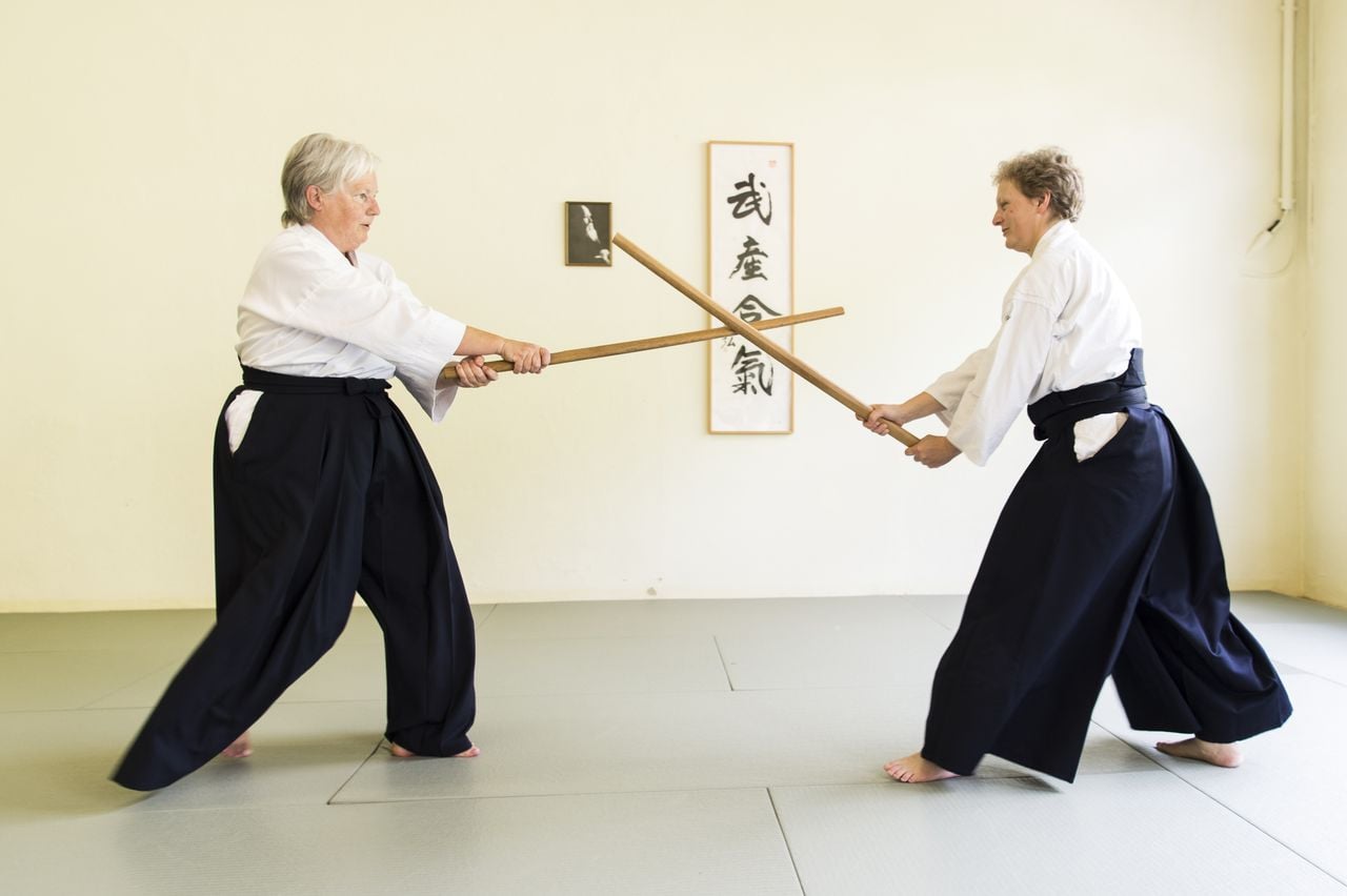 Aikido weapon training