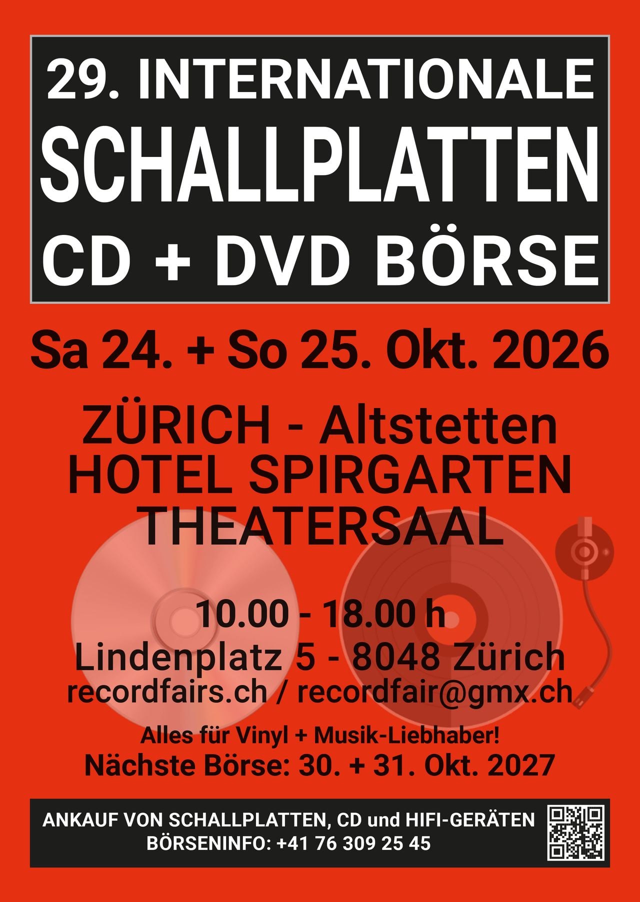 29th International Record + CD / DVD Fair Zurich