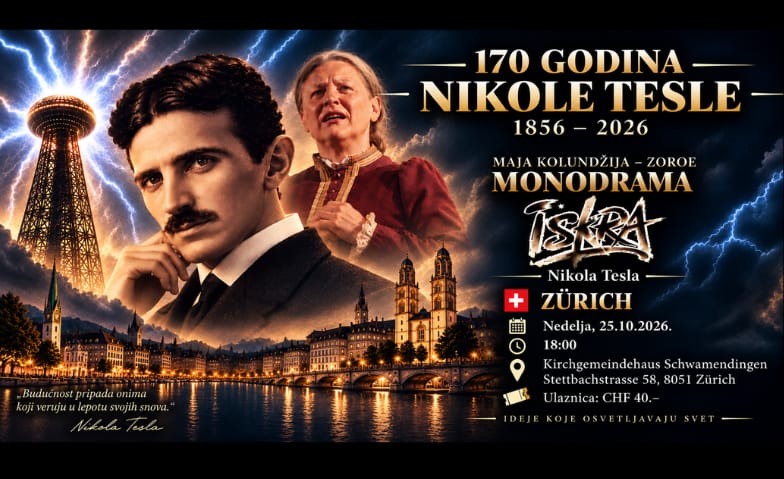 „ISKRA“ – Nikola Tesla kroz oči svoje majke Đuke u Cirihu