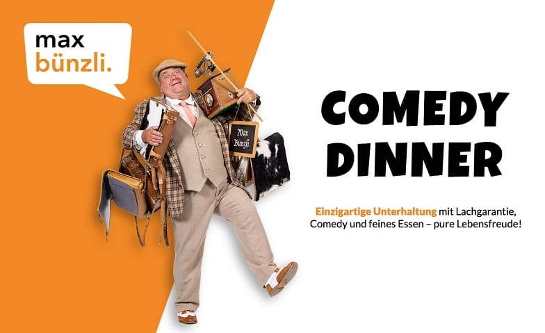 Max Bünzli Comedy-Dinner, SBB Restaurant Arth‑Goldau (SZ)