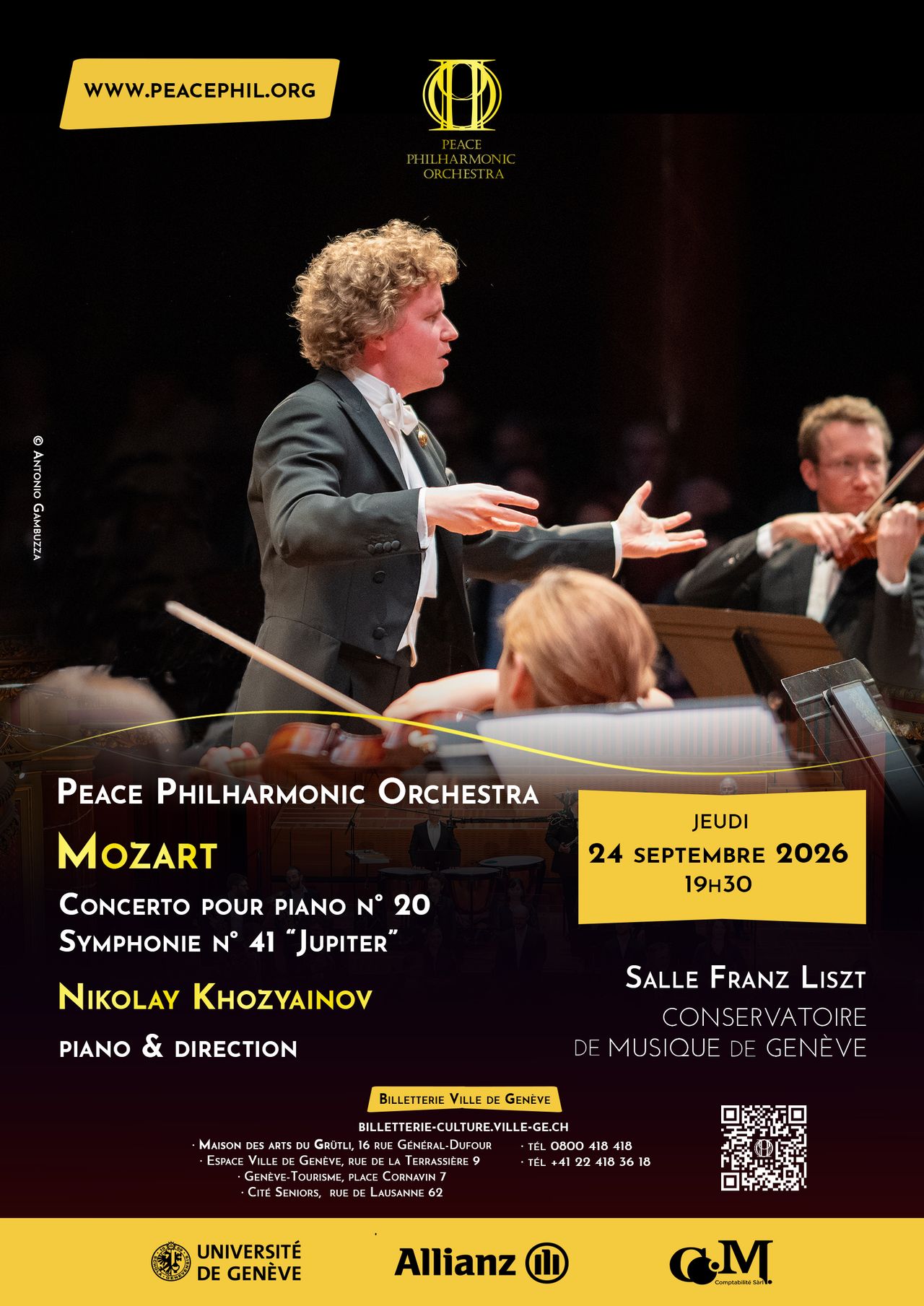 Peace Philharmonic & Nikolay Khozyainov spielen Mozart