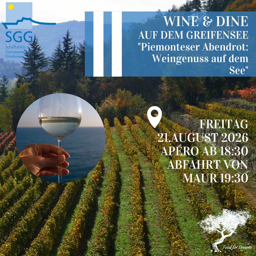 Wine and Dine "Piemonteser Abendrot: Weingenuss auf dem See"